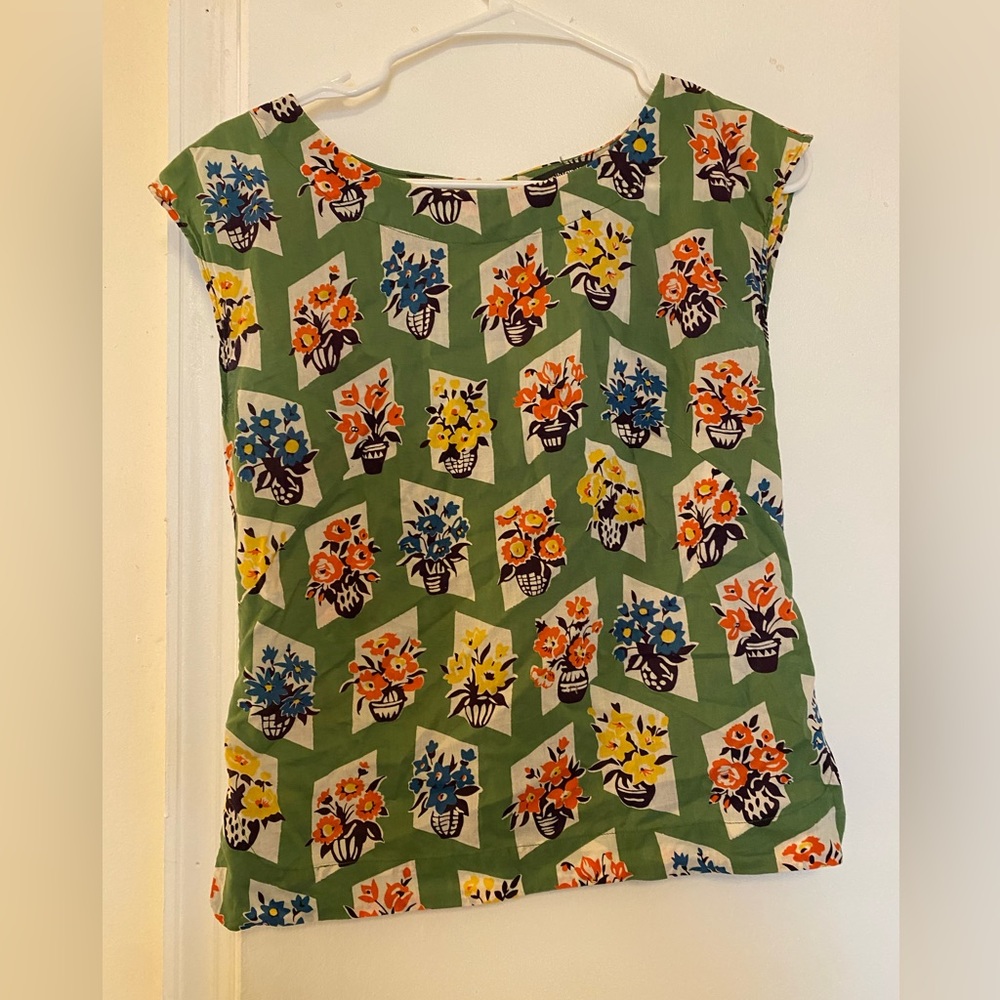 vintage retro flower floral top